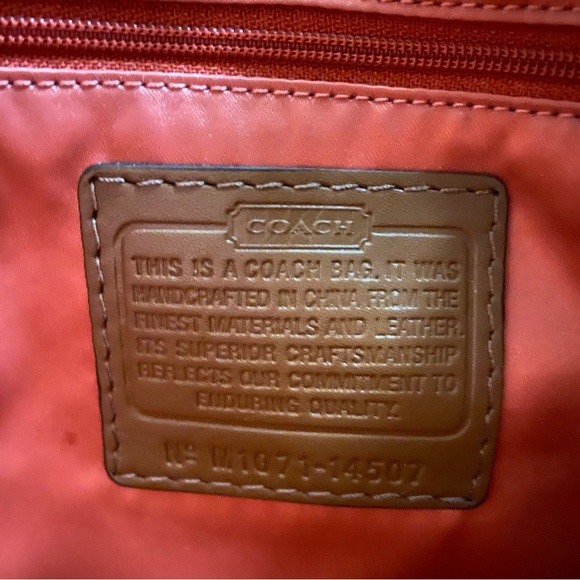 Caramel and Tan Coach Purse - Picture 4 of 4